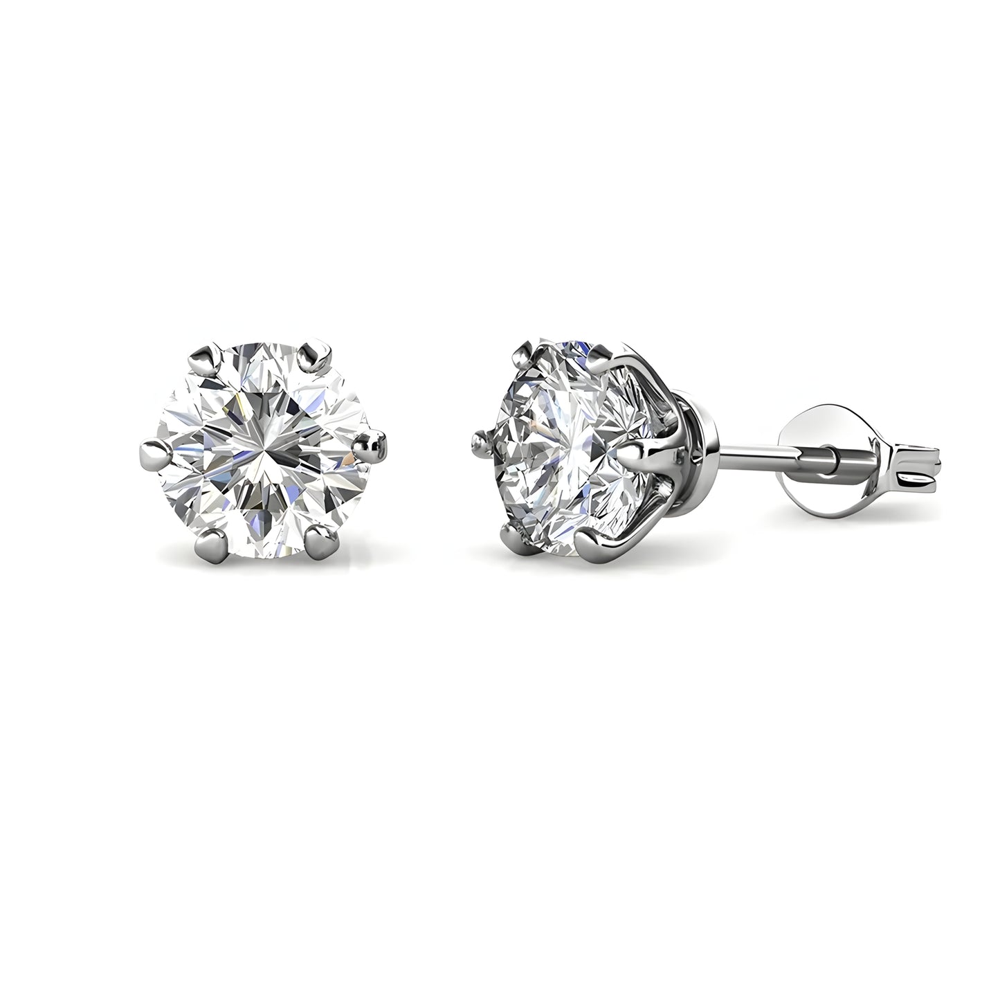 Ohrring 925 Sterling Silber Moissanit Diamant 0,5 Karat