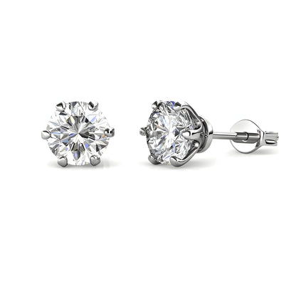 Ohrring 925 Sterling Silber Moissanit Diamant 0,5 Karat