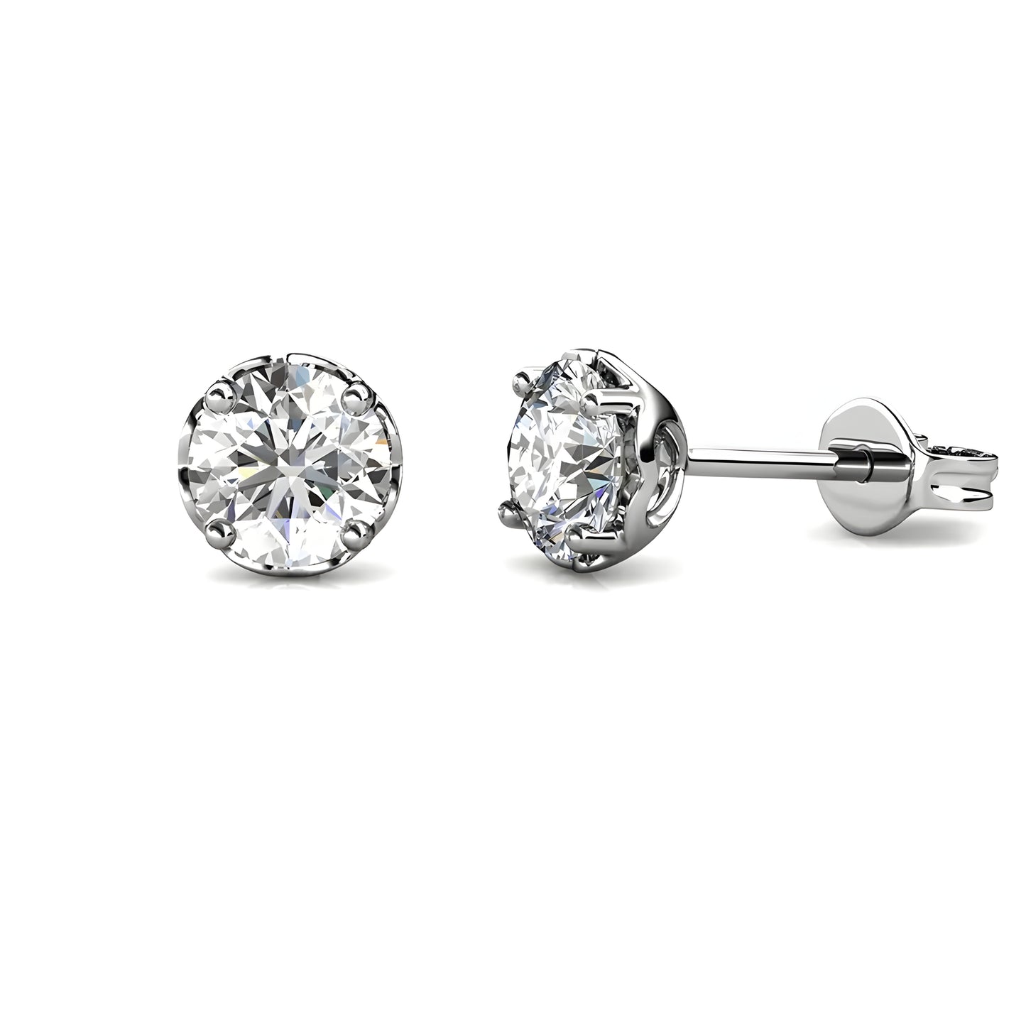 Ohrring 925 Sterling Silber Moissanit Diamant 0,5 Karat