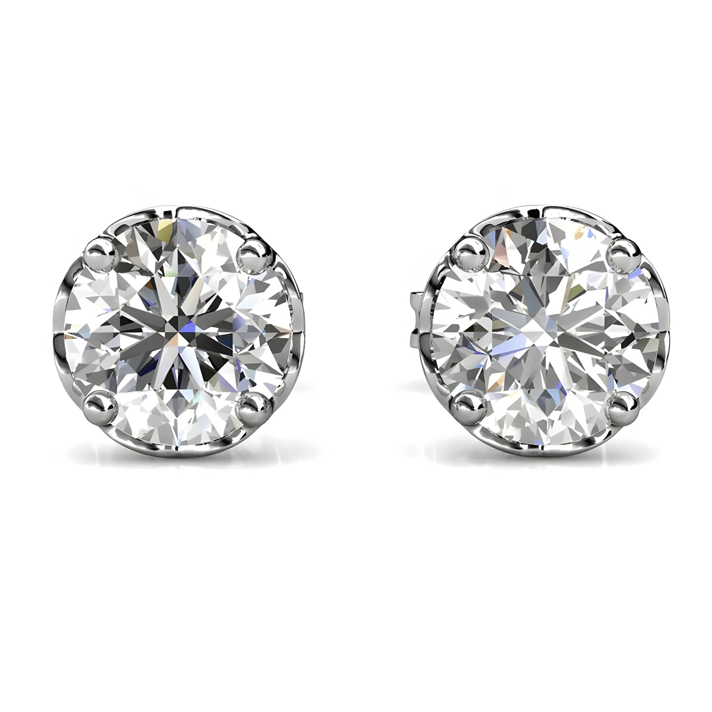 Ohrring 925 Sterling Silber Moissanit Diamant 0,5 Karat