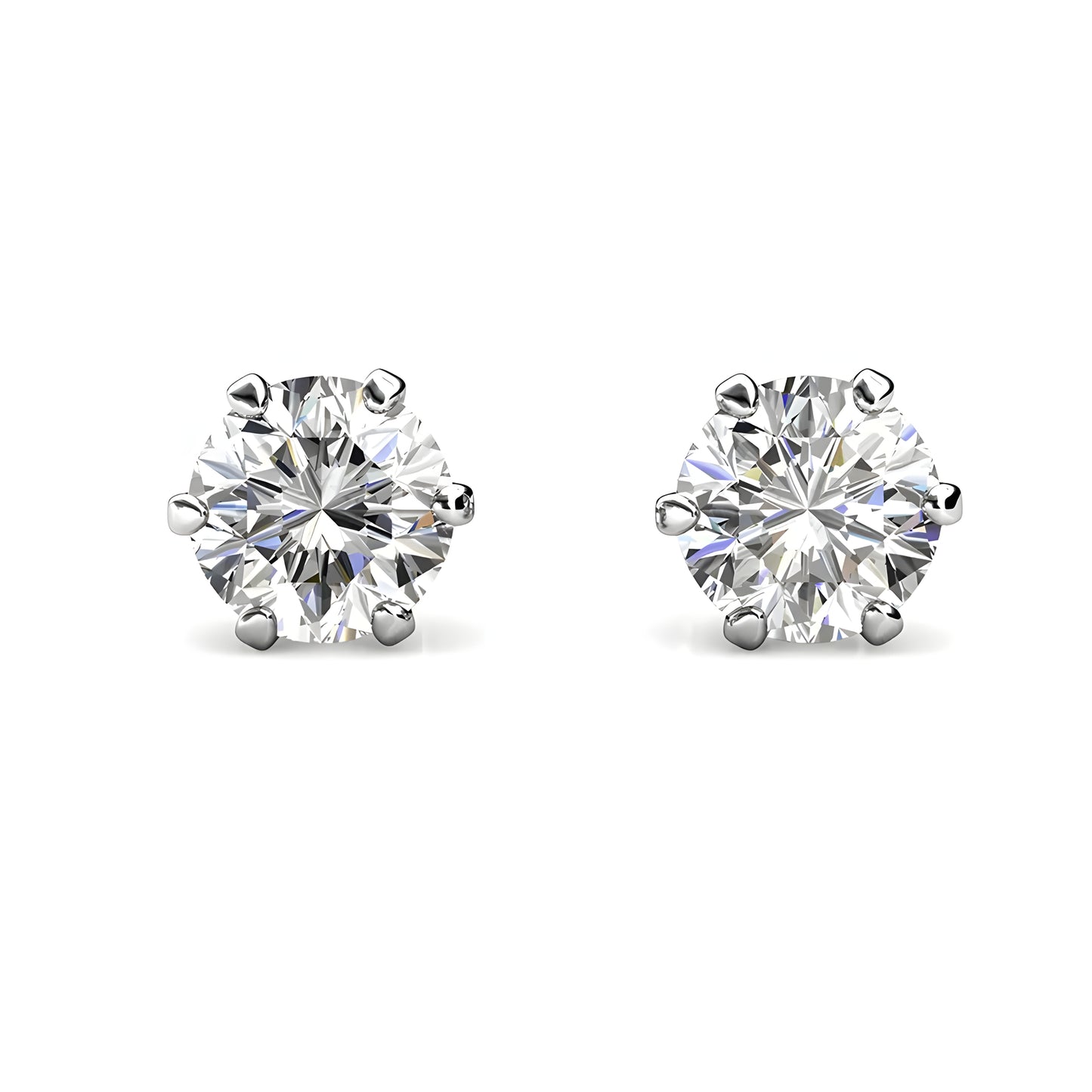Ohrring 925 Sterling Silber Moissanit Diamant 0,5 Karat