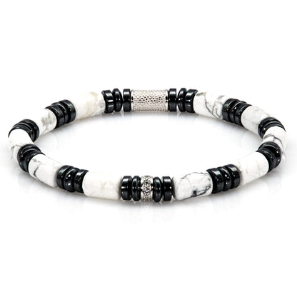 White Turquoise Perlen 6mm 925 Sterling Silber