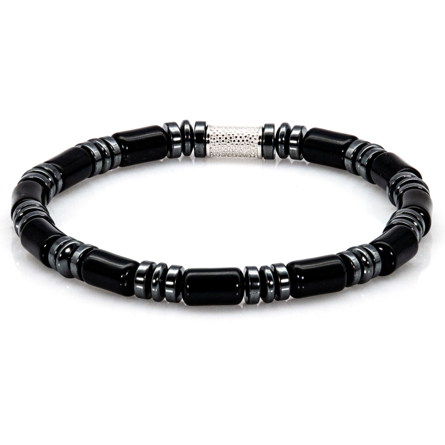 Black Achat Perlen 6mm 925 Sterling Silber