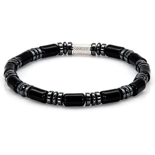 Black Achat Perlen 6mm 925 Sterling Silber