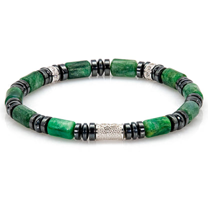 African Green Jade Perlen 6mm 925 Sterling Silber