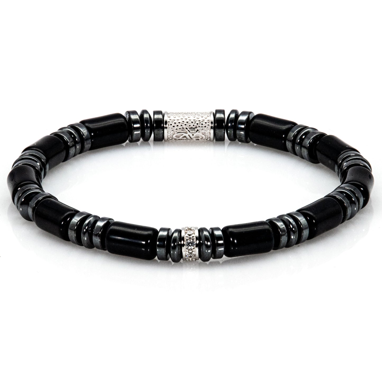 Black Achat Perlen 6mm 925 Sterling Silber