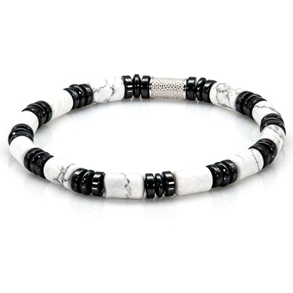 White Turquoise Perlen 6mm 925 Sterling Silber