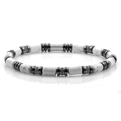 White Turquoise Silver Orzo 6mm 925 Sterling Silber Rohdiniert